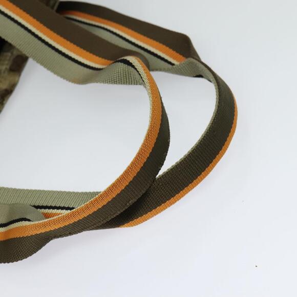 GUCCI GG Crystal Sherry Line Tote Bag Gold Gray Brown - Picture 7 of 12